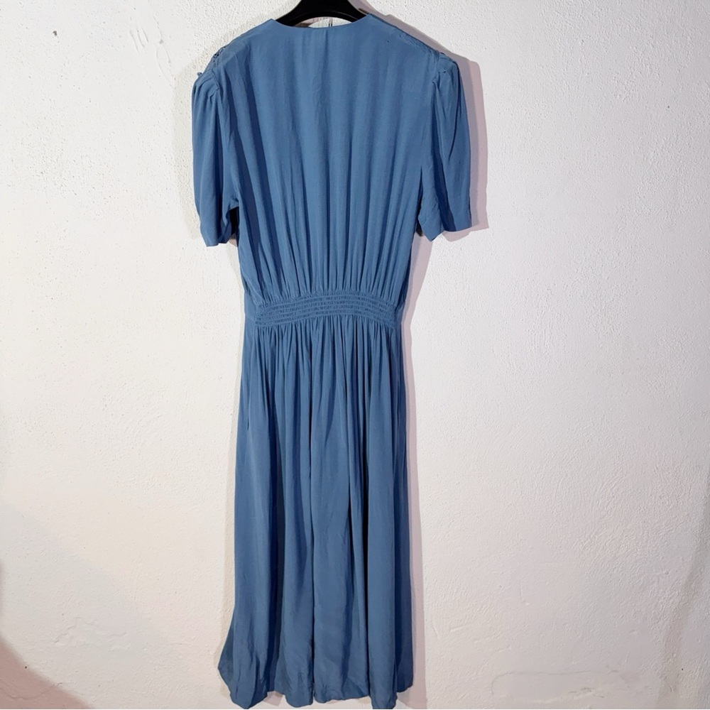 Karin Steven’s // vintage pale blue lace collar shirt dress size 16 mar1 - Picture 7 of 7